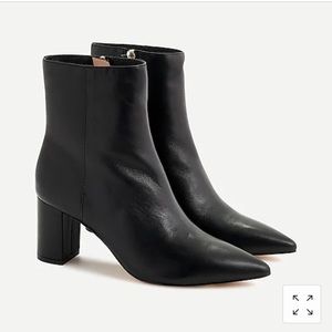 J.Crew Pointed-toe Sadie boot, black leather NWT